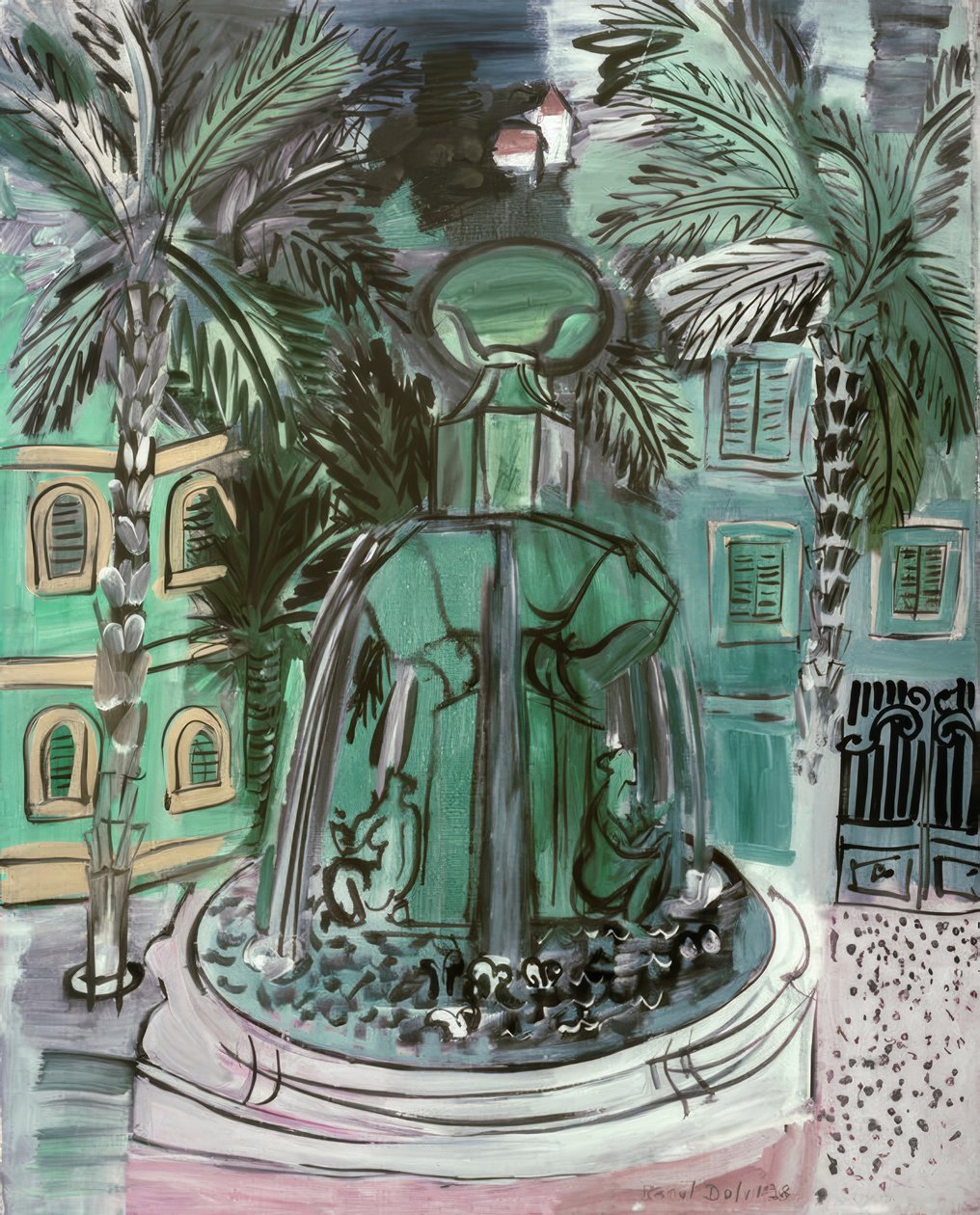 La Fontaine i Hyères av Raoul Dufy