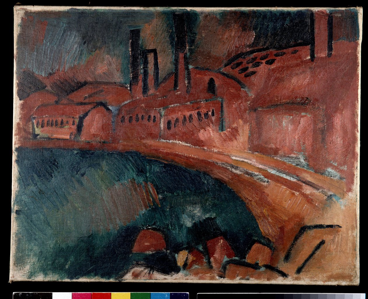 La Tuilerie saint Henri eller fabriken Industrilandskap av Raoul Dufy