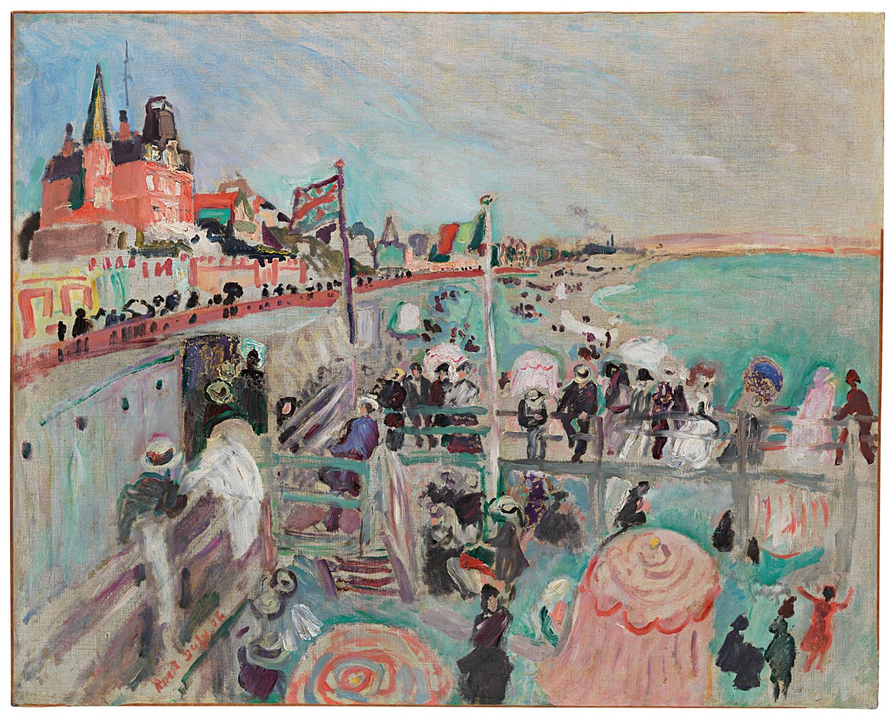 Stranden vid Le Havre av Raoul Dufy