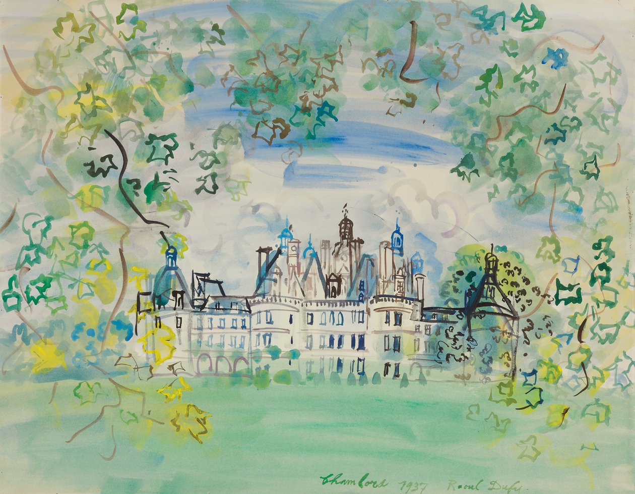 Chateau de Chambord av Raoul Dufy