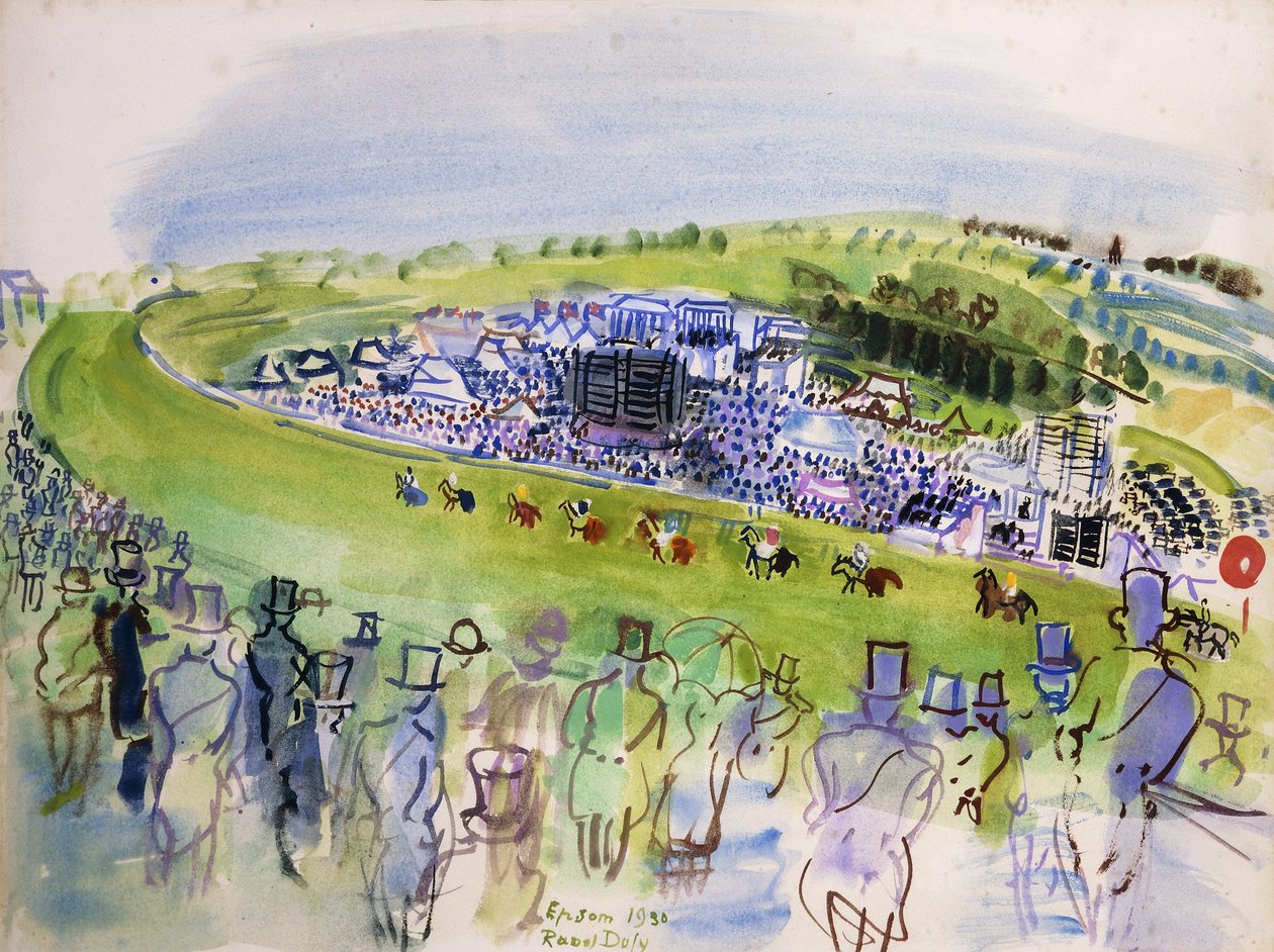 Le Jour du Derby (Epsom, Royal Enclosure) av Raoul Dufy