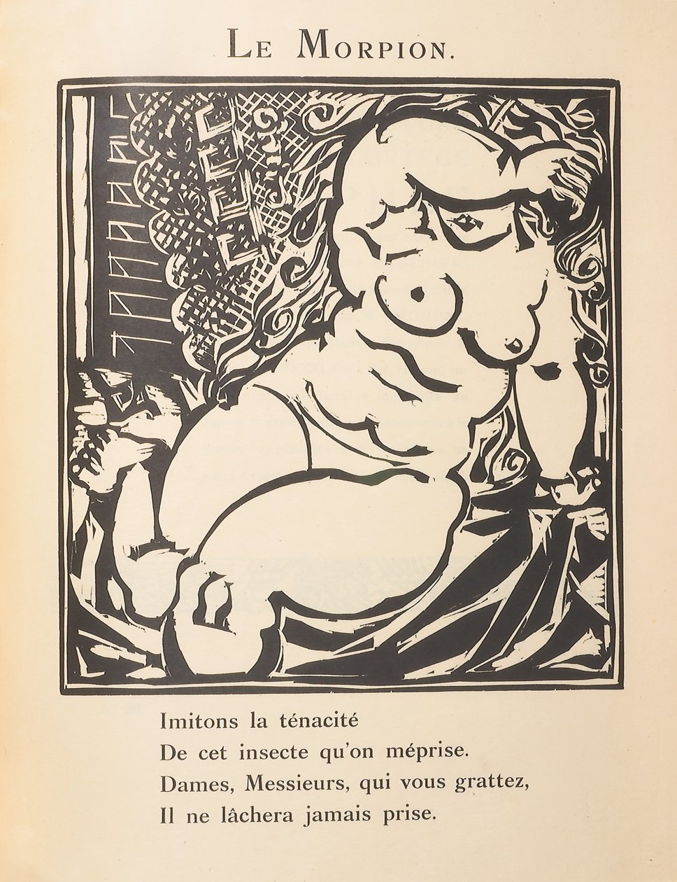 Le Morpion, illustration från "Le Bestiaire ou Cortège d