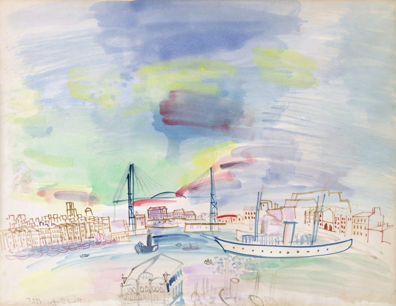 Marseilles gamla hamn av Raoul Dufy