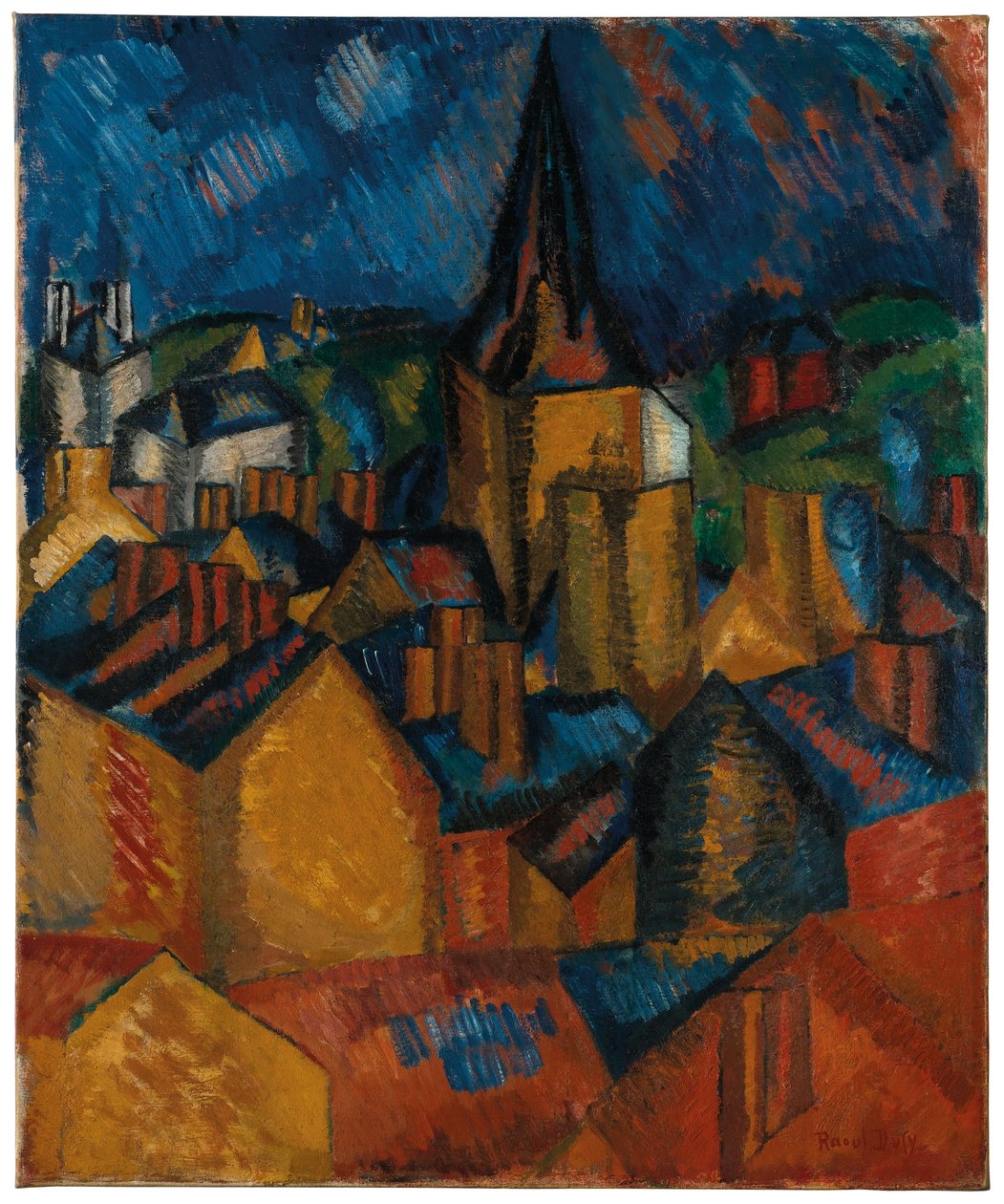 Klocktornet (S:t Vincent-kyrkan i Le Havre) av Raoul Dufy