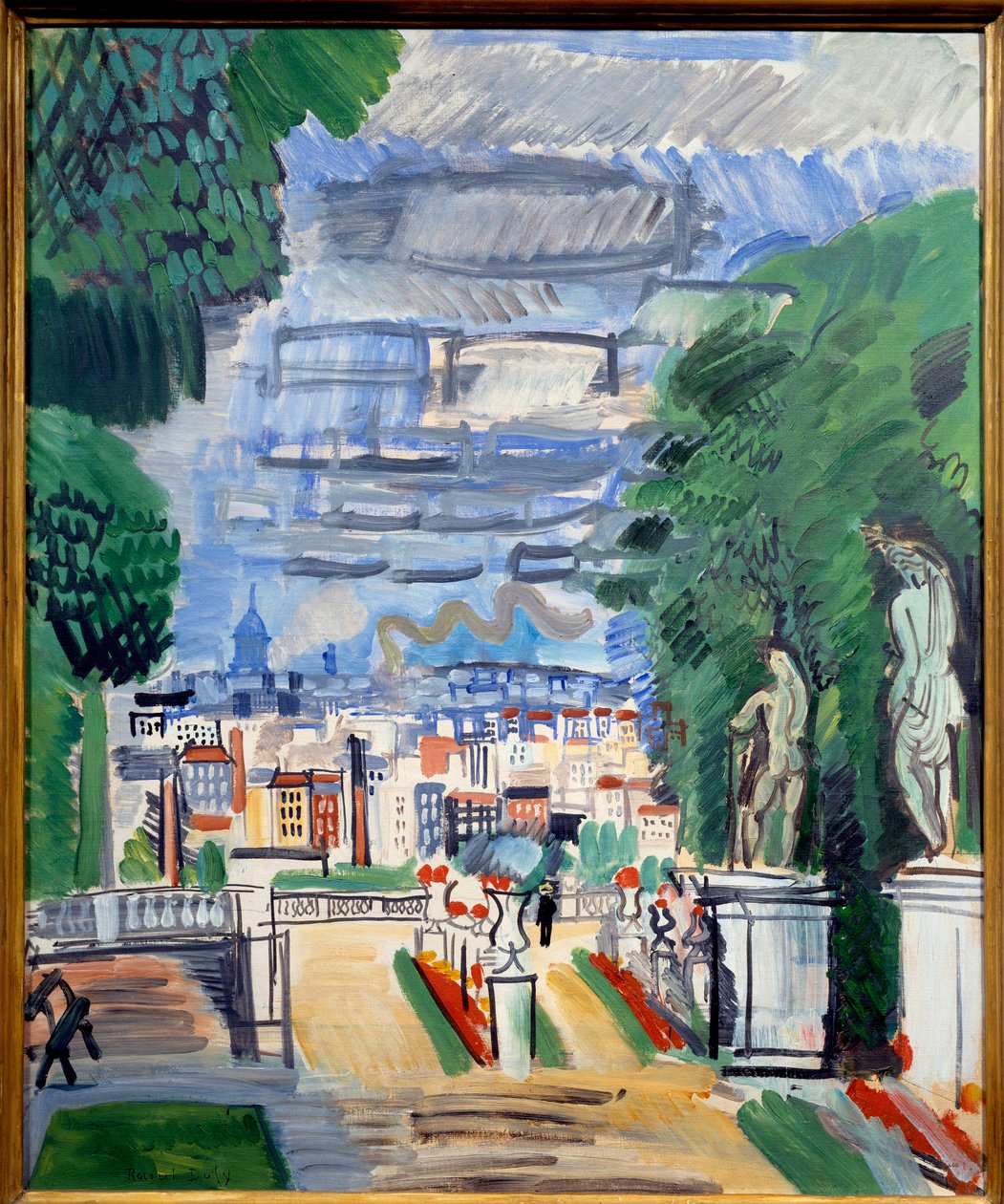 Le parc de Saint Cloud, 1900-talet (olja på duk) av Raoul Dufy