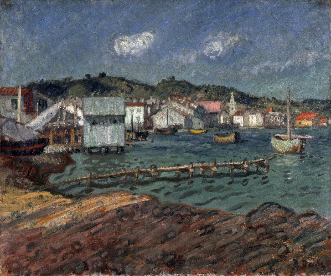 Hamnen i Martigues av Raoul Dufy