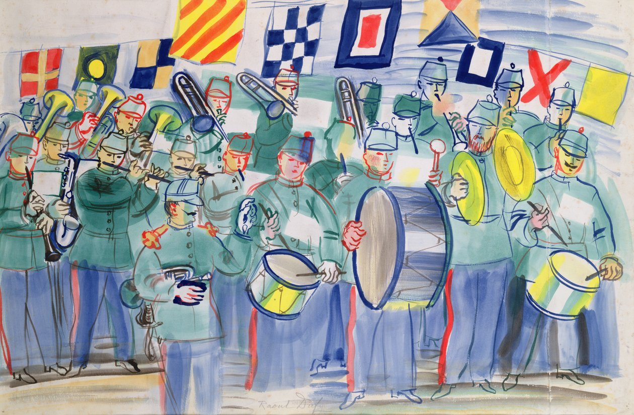 Musik vid tullhuset i Le Havre av Raoul Dufy