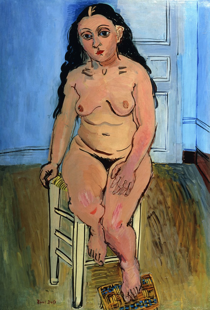 Naken kvinna på pall av Raoul Dufy