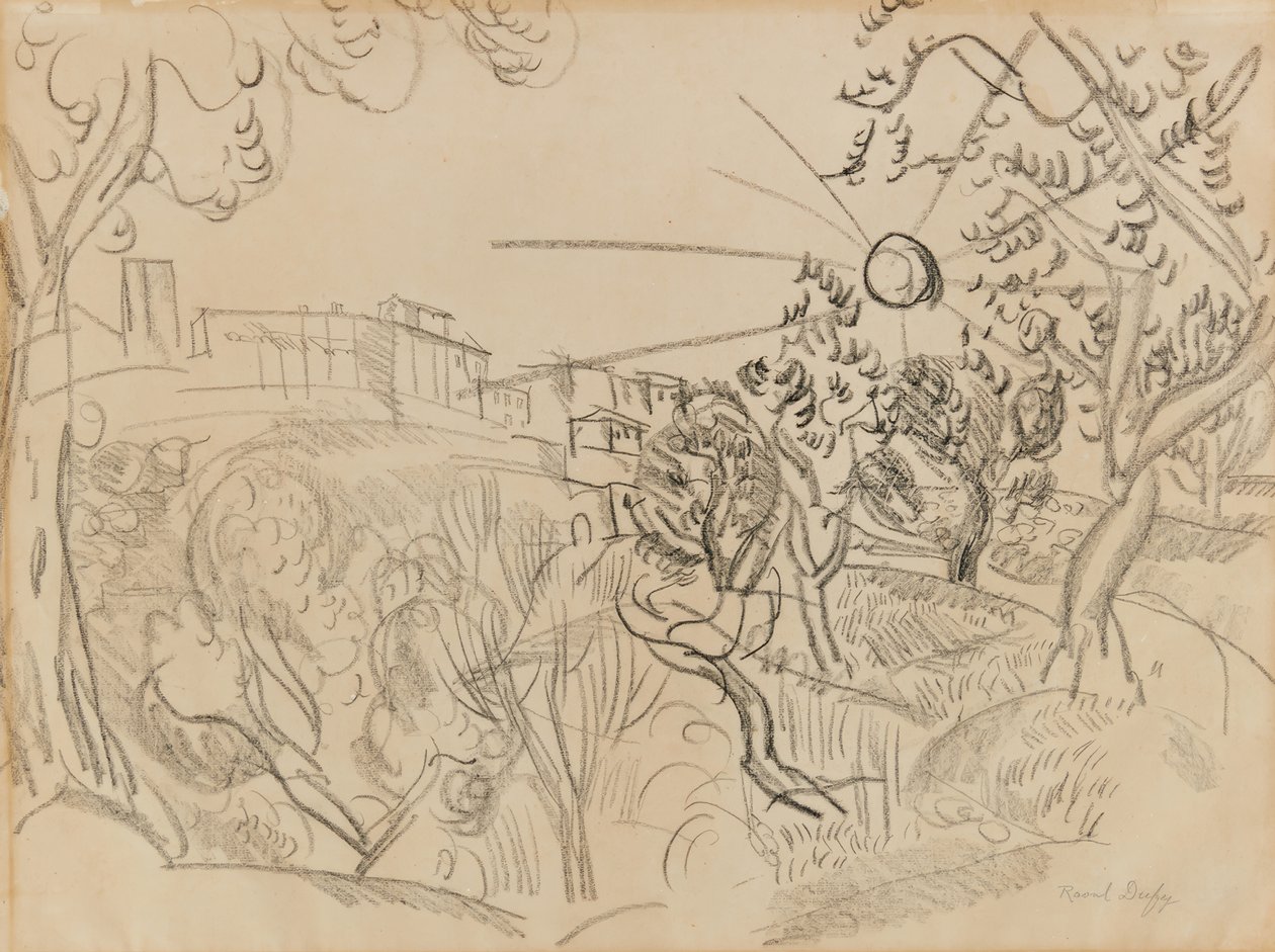 Olivträd i Provence av Raoul Dufy
