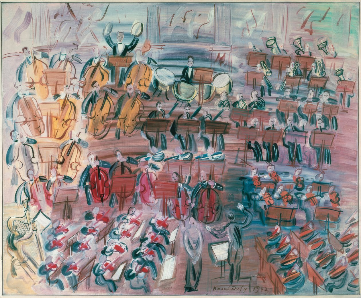 Orkester med sångerska av Raoul Dufy