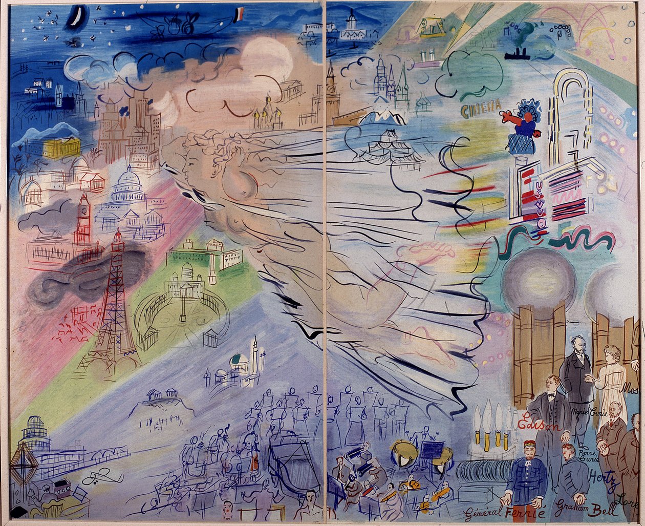 Målning "La Fee Electricite" av Raoul Dufy (1877-1953) av Raoul Dufy