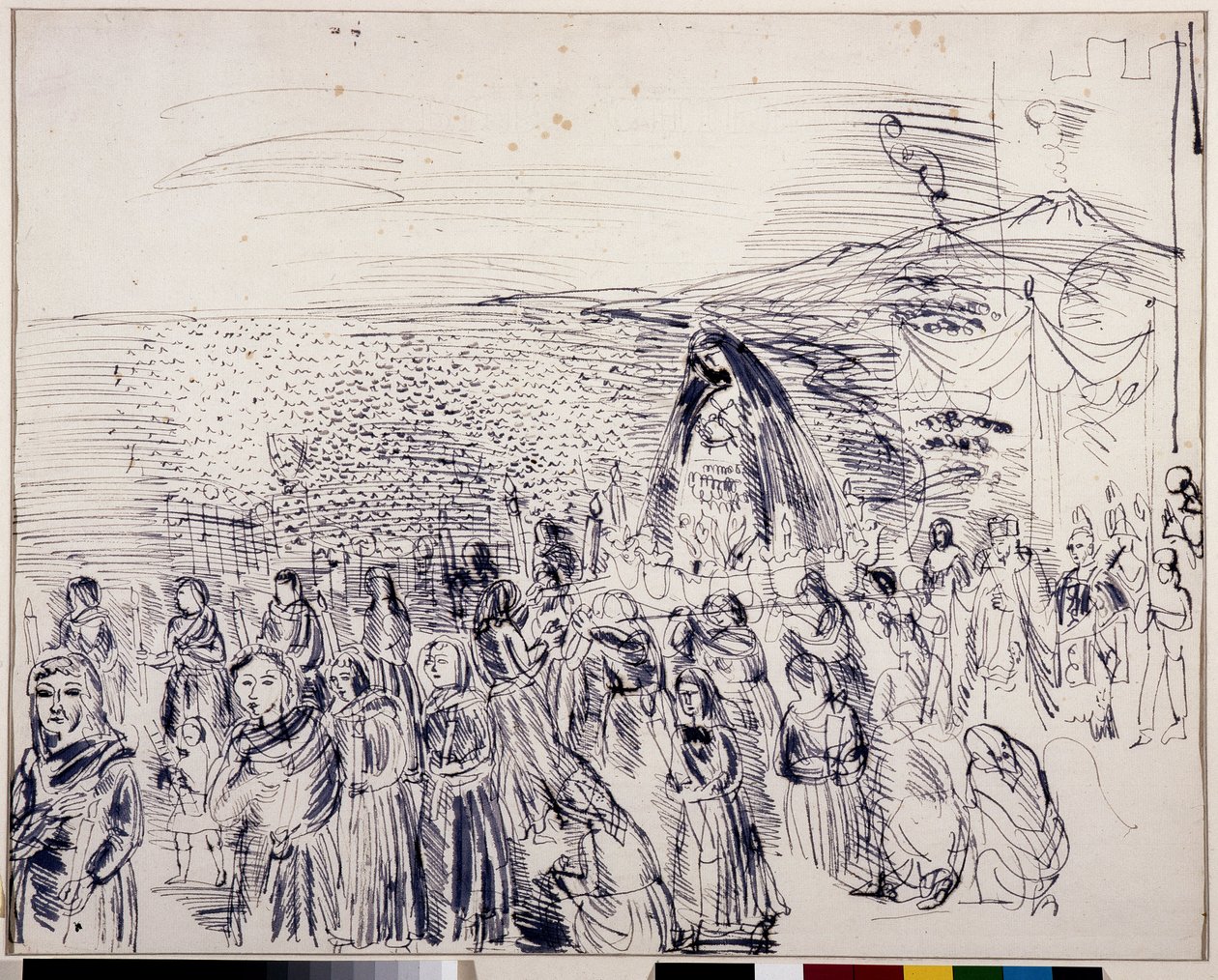 Procession a Neapel av Raoul Dufy