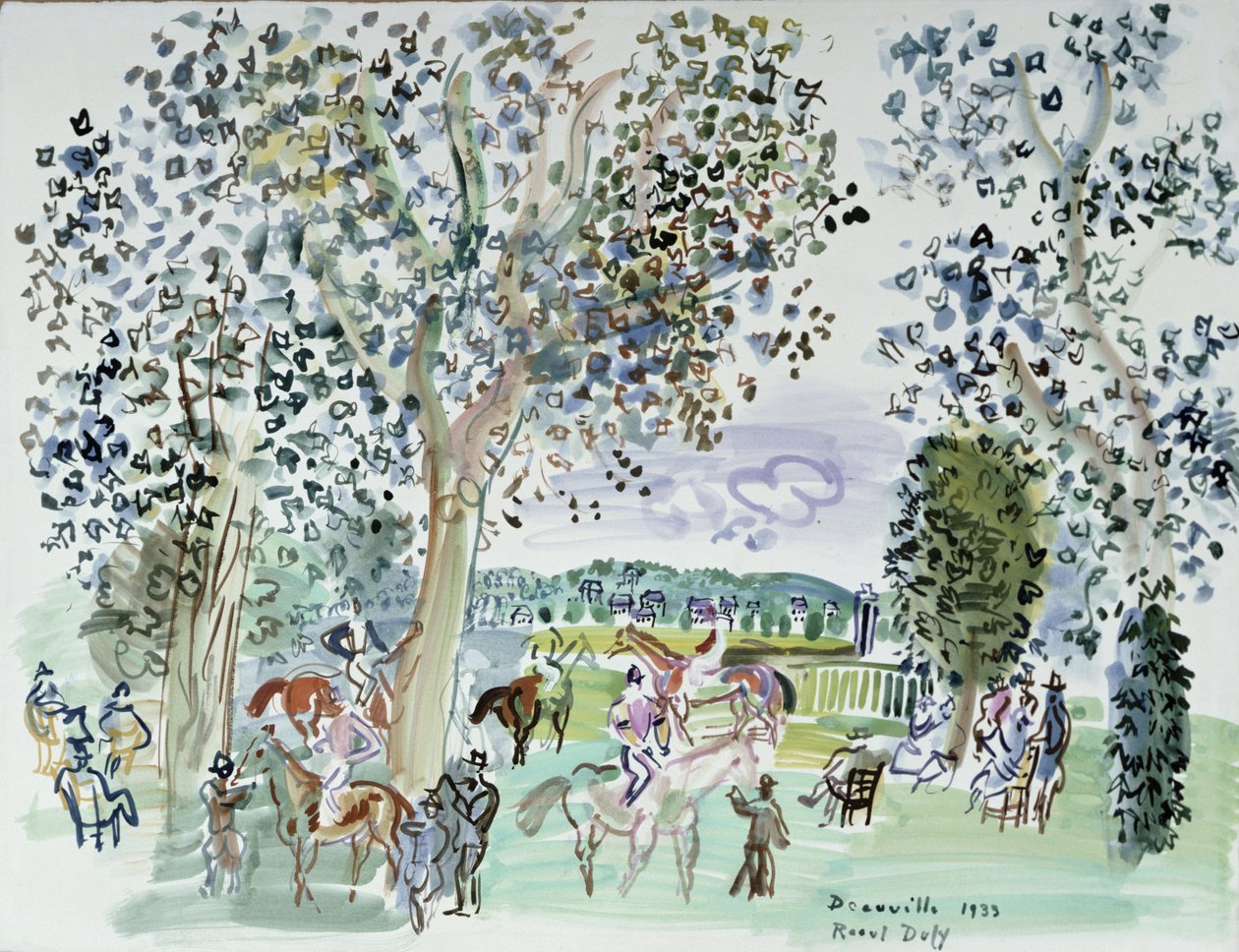 Racing i Deauville av Raoul Dufy