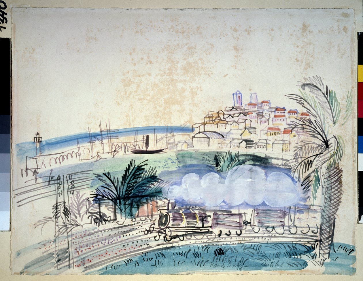 Järnväg har Antibes av Raoul Dufy