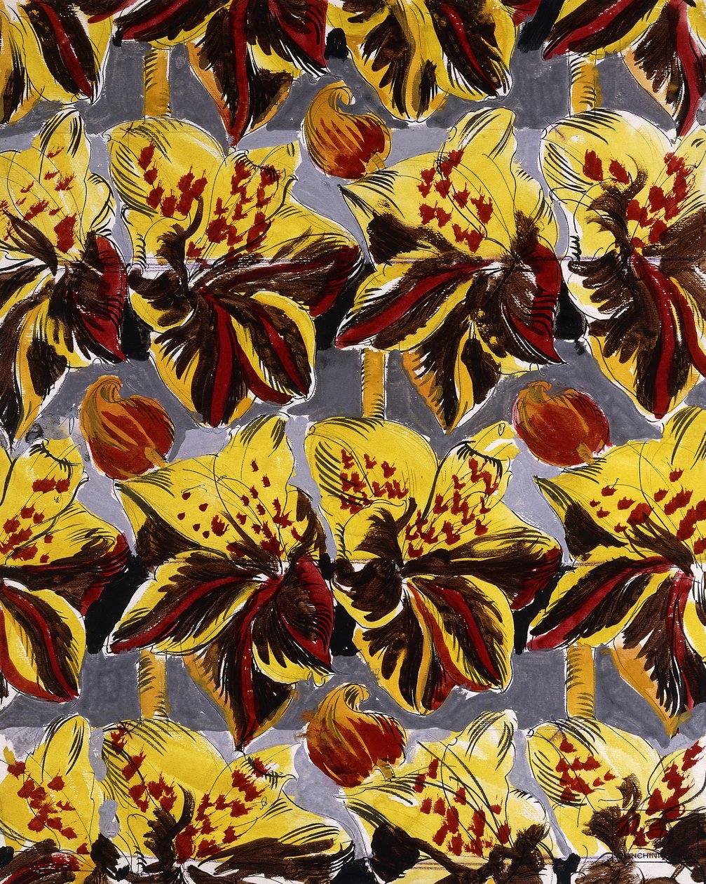 Röda och gula blommor; Fleurs Rouges et Jaunes av Raoul Dufy