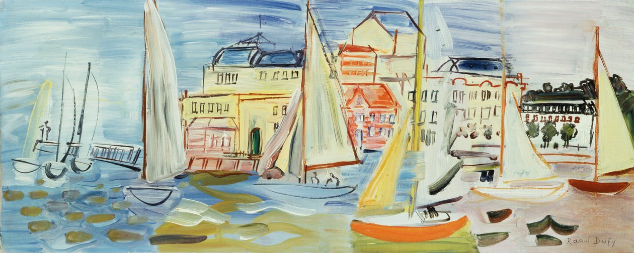 Regatta vid Deauville, ca 1930 (olja på duk) av Raoul Dufy