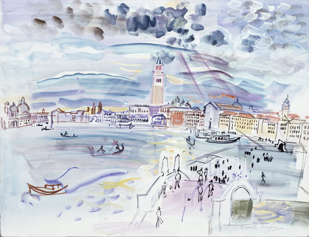 Riva degli Schiavoni, Venedig av Raoul Dufy