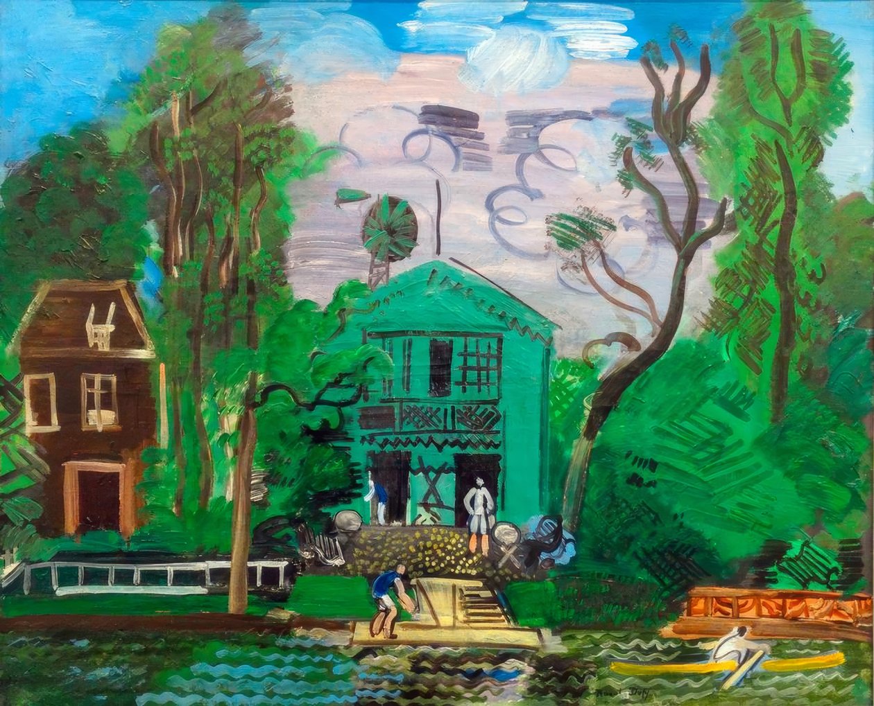 Marnefloden, båtfolket av Raoul Dufy