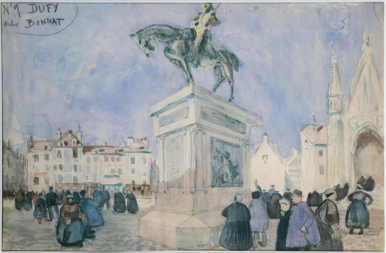 Torget i Falaise av Raoul Dufy