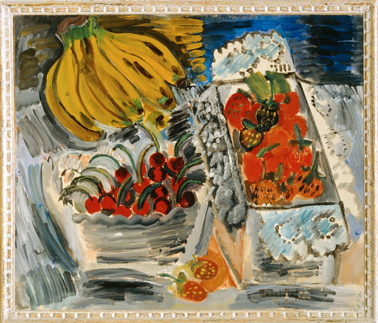 Stilleben med frukt (målning på duk) av Raoul Dufy