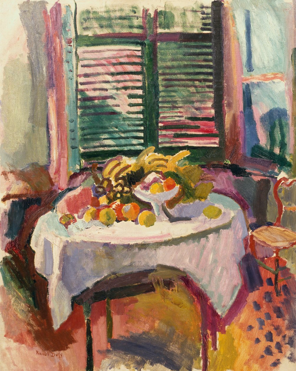 Stilleben med stängda fönsterluckor av Raoul Dufy
