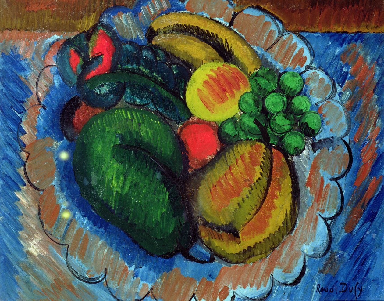 Stilleben med fruktskål, ca 1908 (olja på duk) av Raoul Dufy