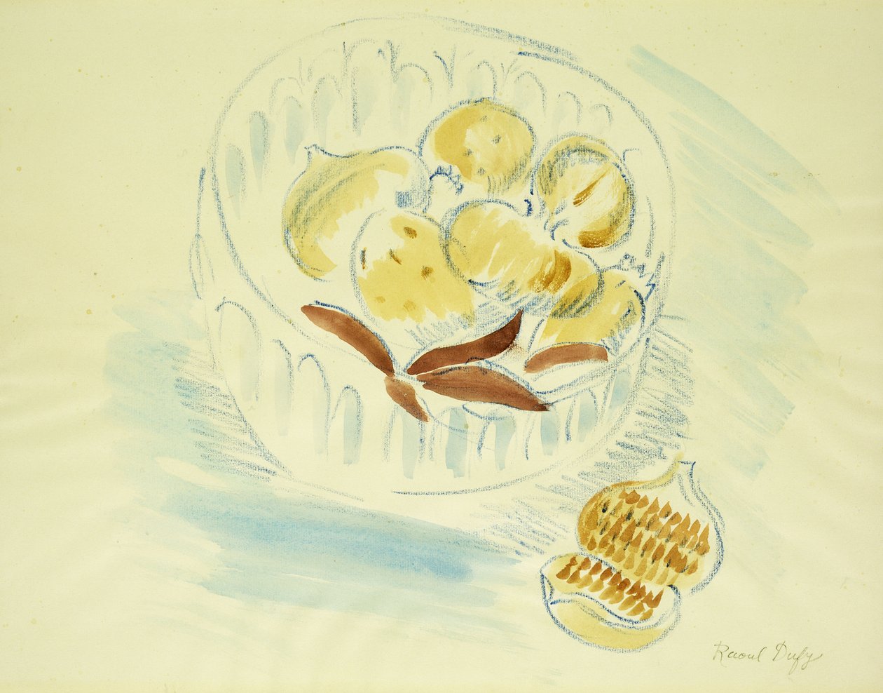 Stilleben med fikon och granatäpplen; Nature Morte aux Figues et la Grenade av Raoul Dufy