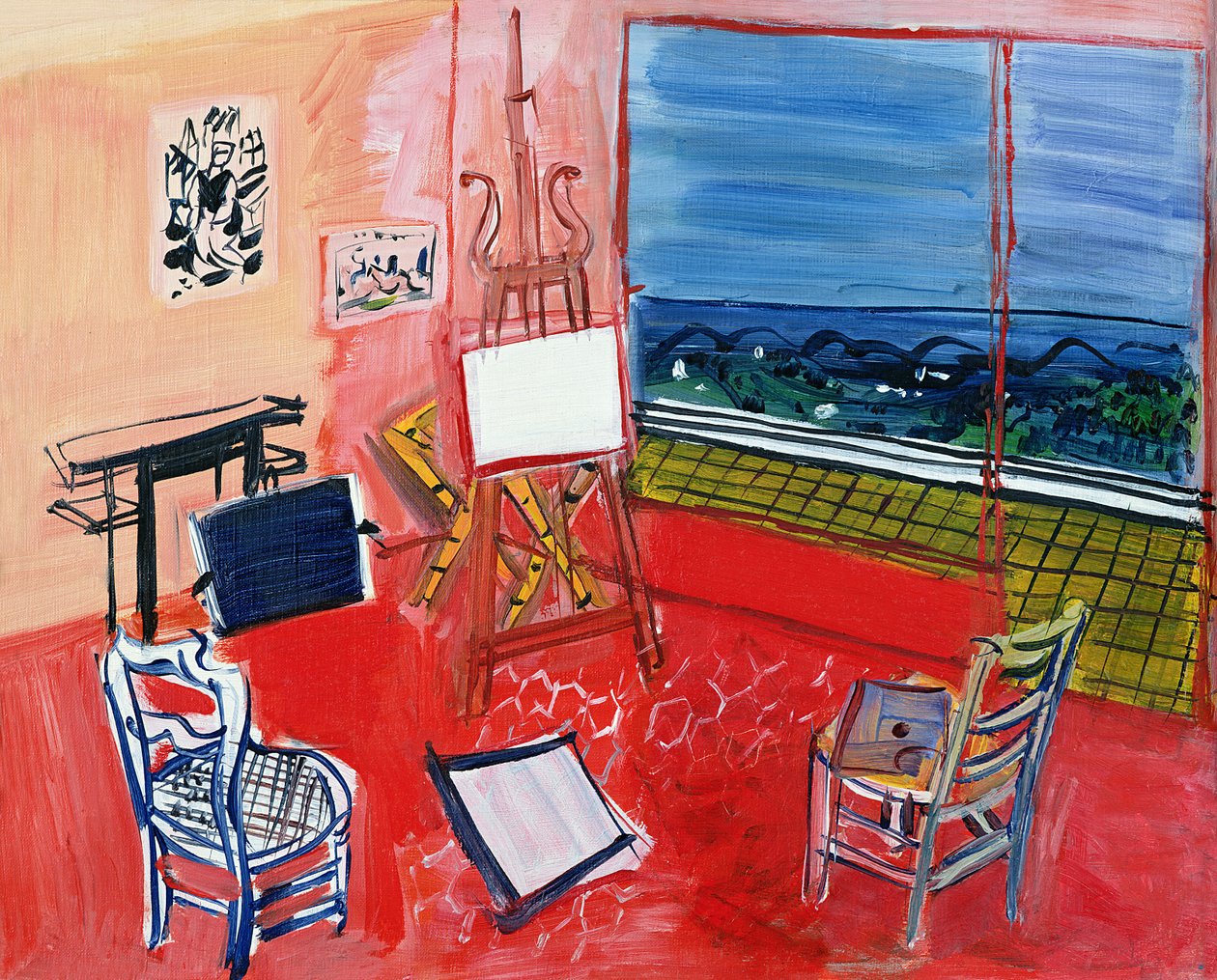 Studio i Vence (olja på duk) av Raoul Dufy