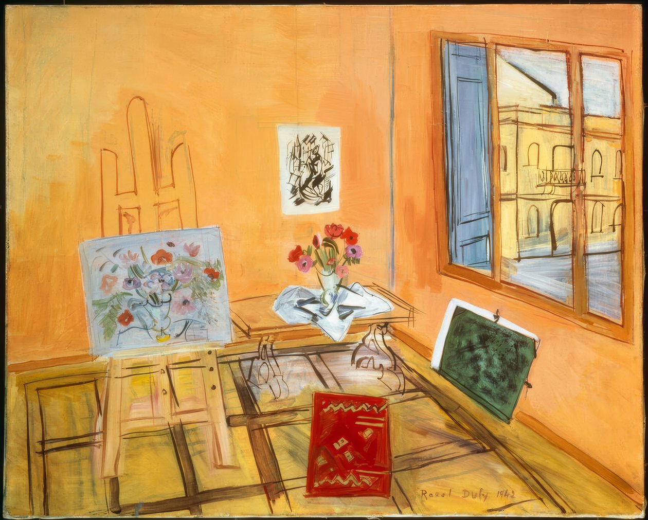 Studio med bukett av Raoul Dufy