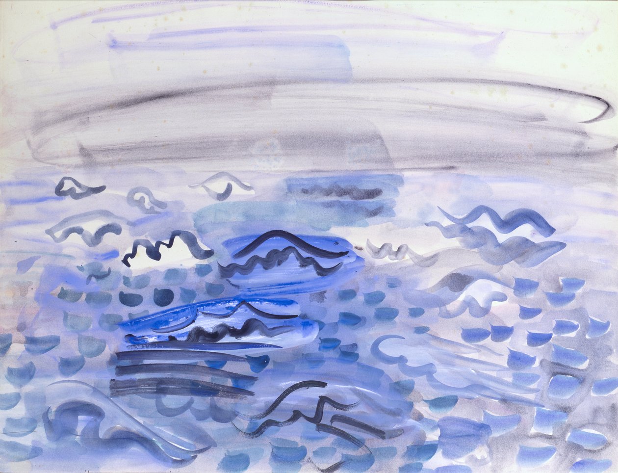 Studie av vågor av Raoul Dufy