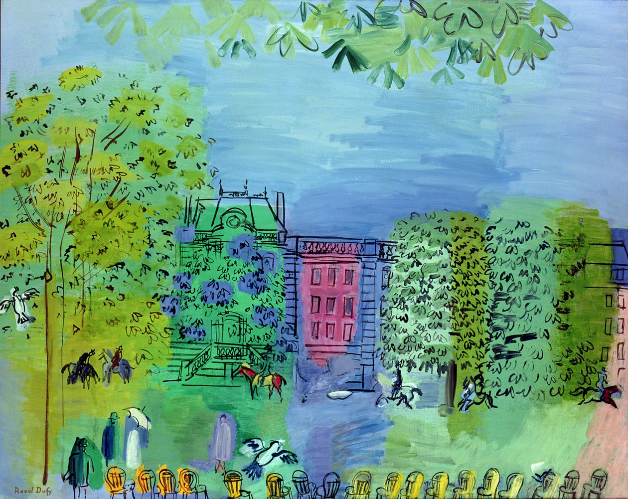 Avenyn i Bois de Boulougne, Paris av Raoul Dufy