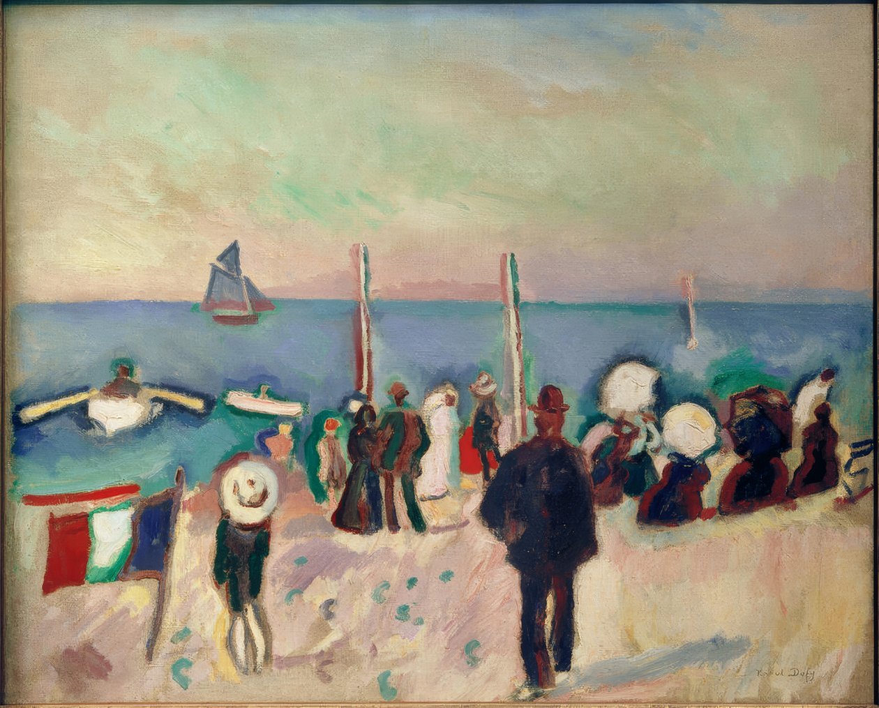 Stranden vid Sainte-Adresse av Raoul Dufy
