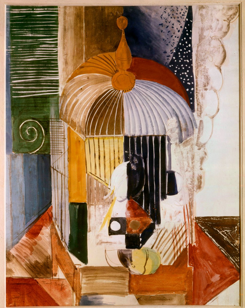 The Bird Cage, 1900-tal (olja på duk) av Raoul Dufy