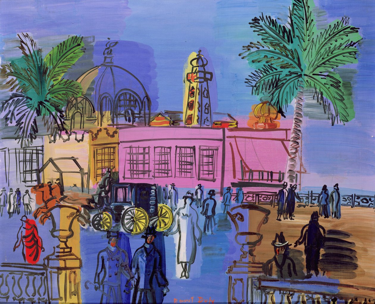 Kasinot på bryggan, Nice, ca 1926 (olja på duk) av Raoul Dufy