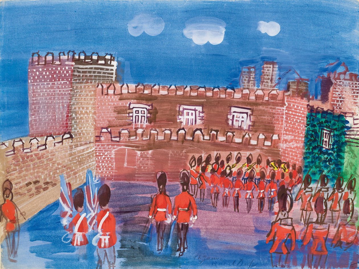 Vaktombytet vid Saint James Palace av Raoul Dufy