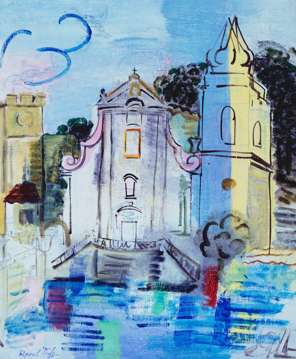 Kyrkan i Taormina; Leglise de Taormine av Raoul Dufy