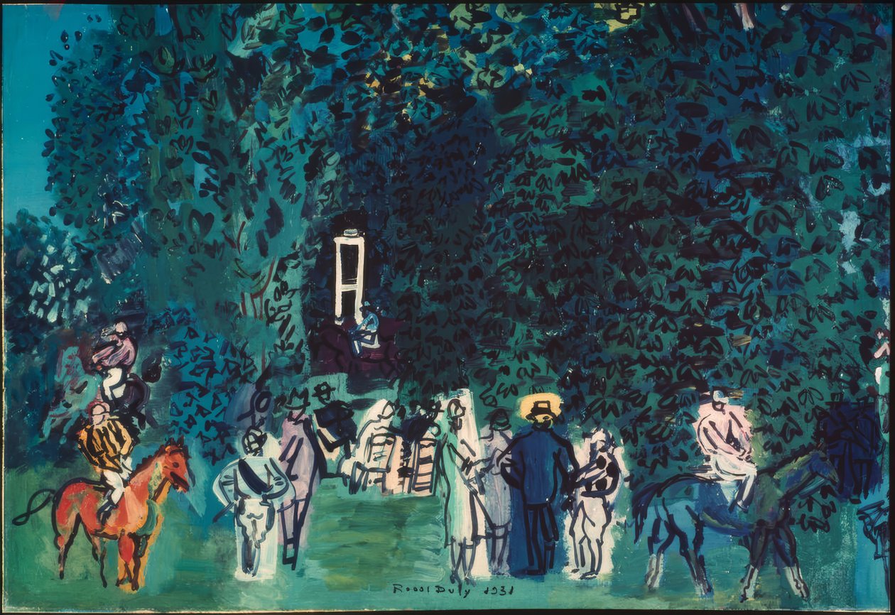 Paddock i Deauville av Raoul Dufy