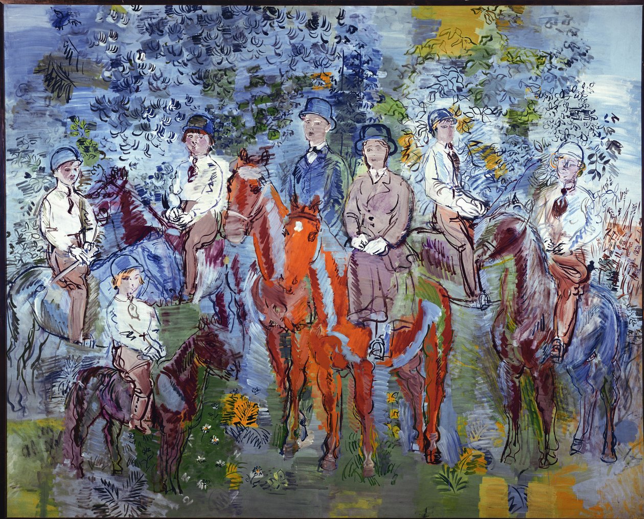 Ryttarna i skogen, eller familjen Kessler till häst av Raoul Dufy