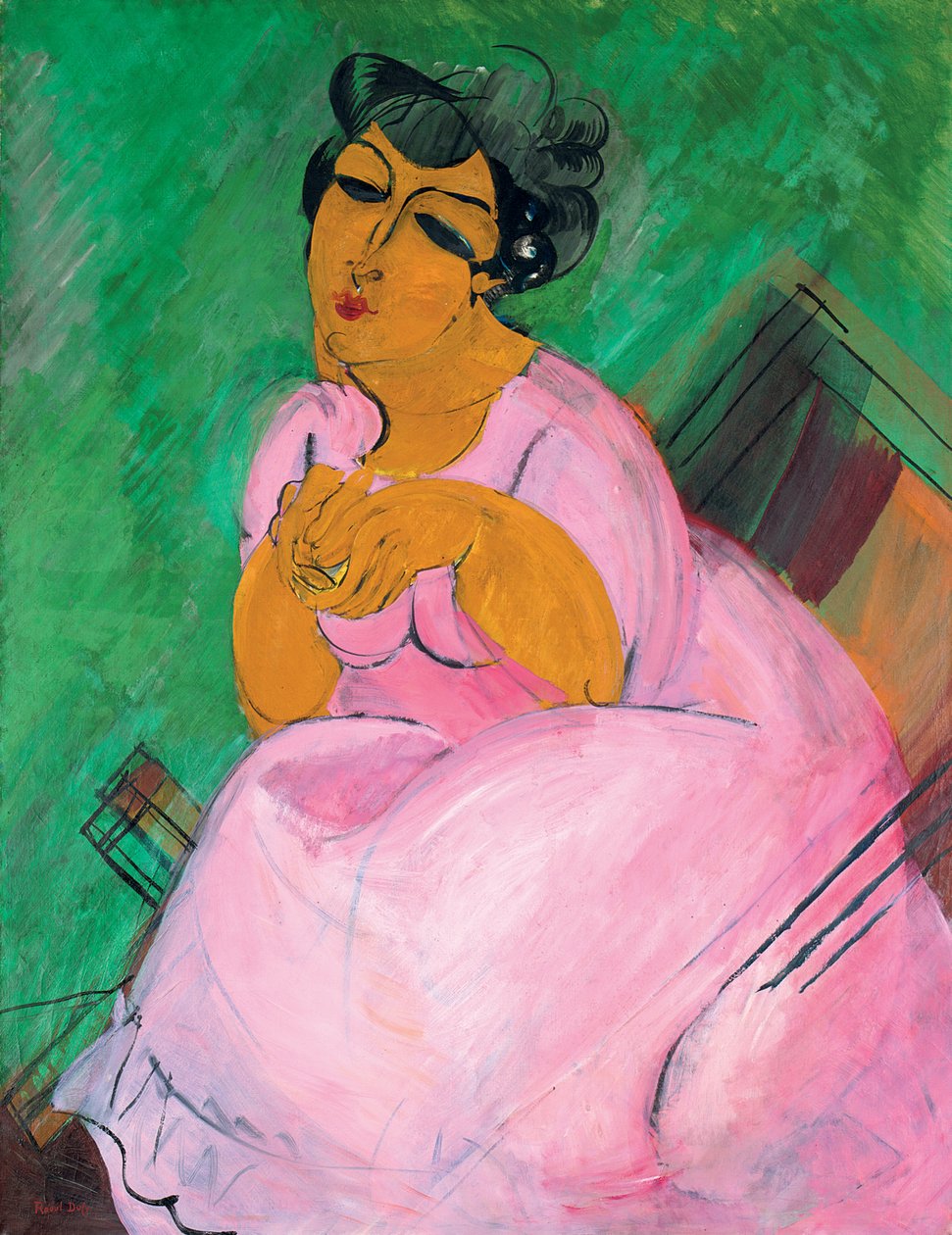 Damen i rosa; La Dame en Rose av Raoul Dufy