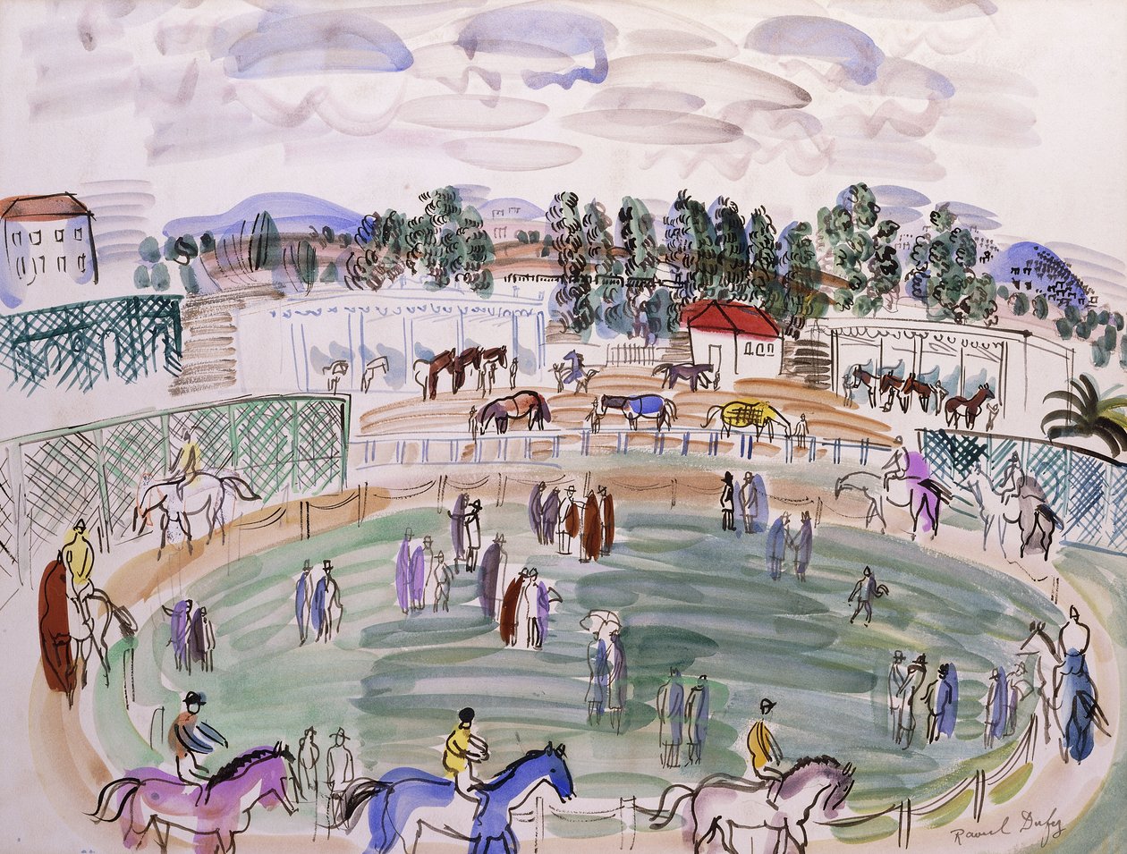 The Paddock, Cagnes sur Mer; Le Paddock, Cagnes sur Mer, ca 1927 (akvarell på papper) av Raoul Dufy