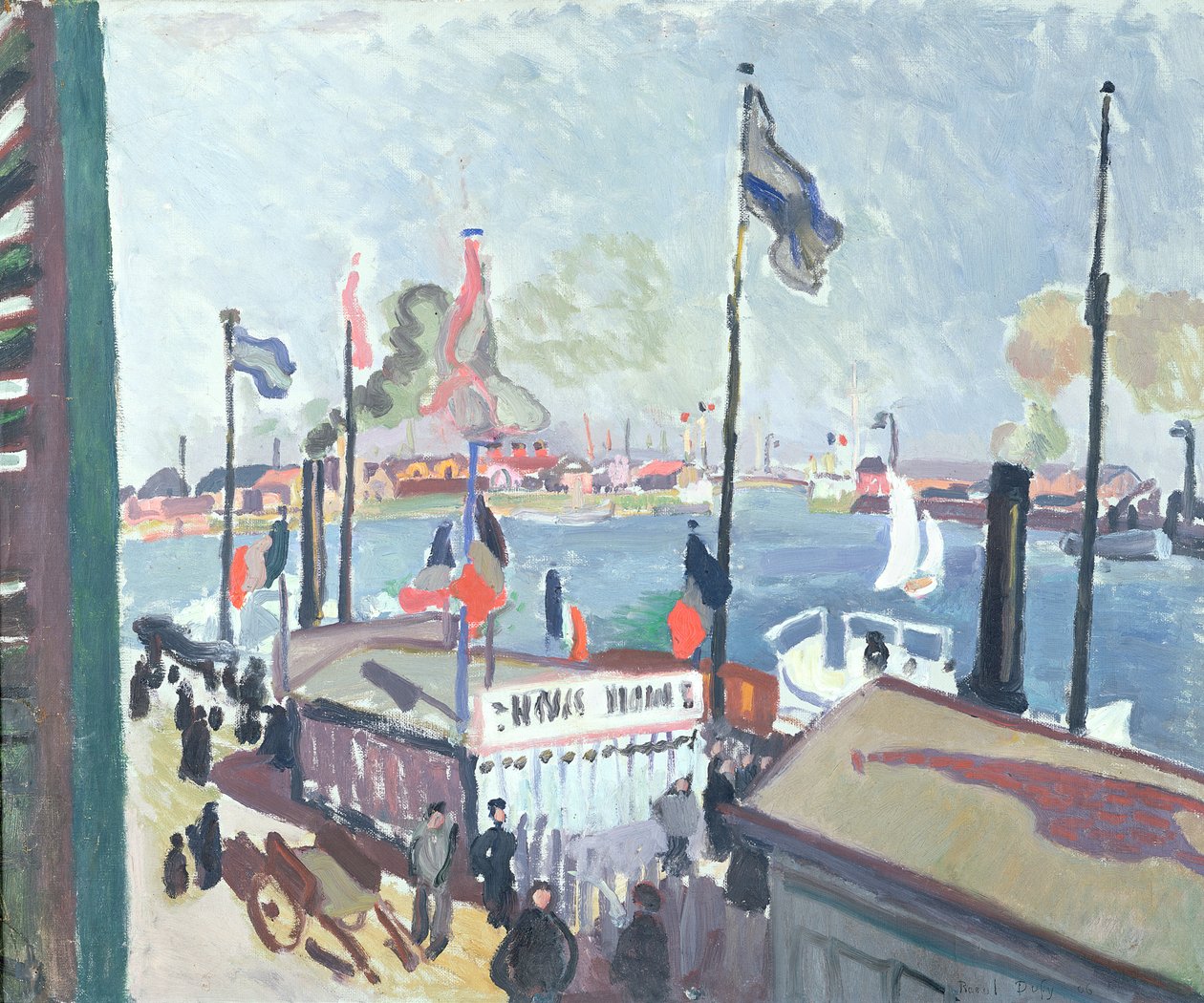 Hamnen i Le Havre av Raoul Dufy