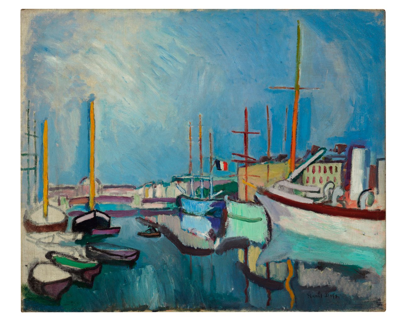 Hamnen i Le Havre, ca 1905-1906 (olja på duk) av Raoul Dufy