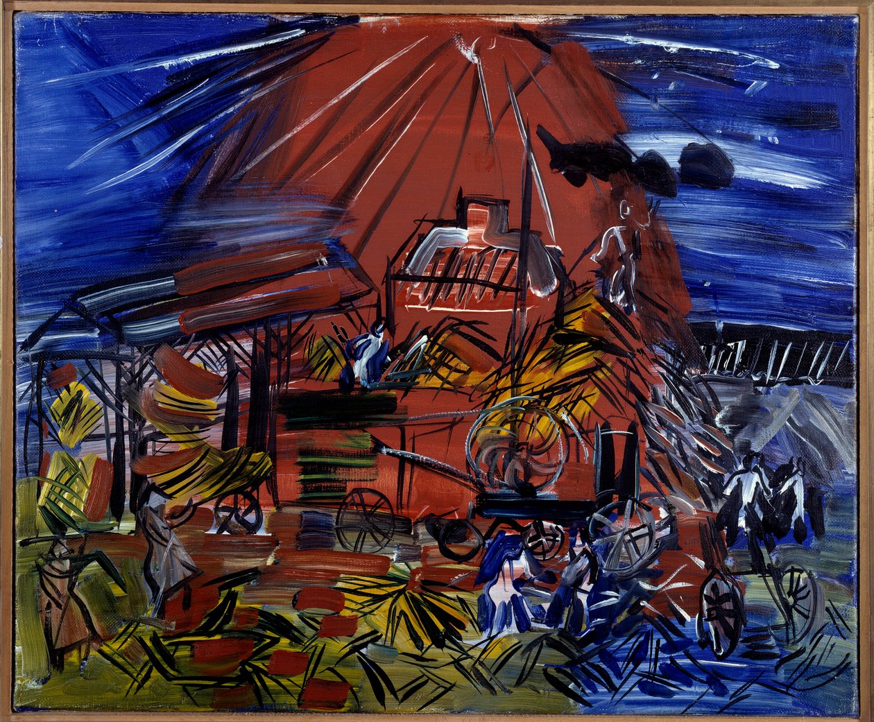 The Red and Blue Depiquage, 1900-tal (olja på duk) av Raoul Dufy