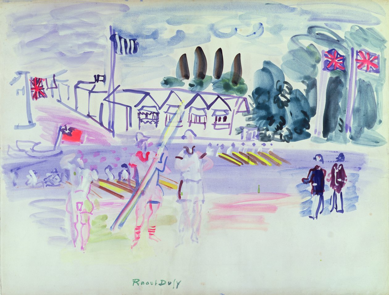 The Regatta at Henley (akvarell på papper) av Raoul Dufy