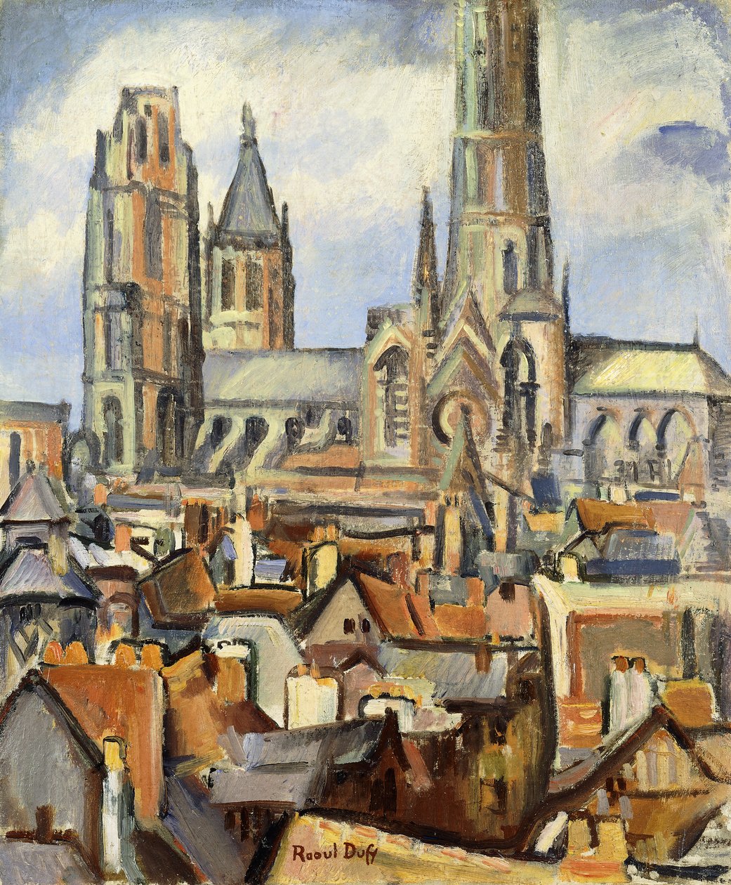 Rouens tak; Les Toits de Rouen, ca 1902-03 (olja på duk) av Raoul Dufy