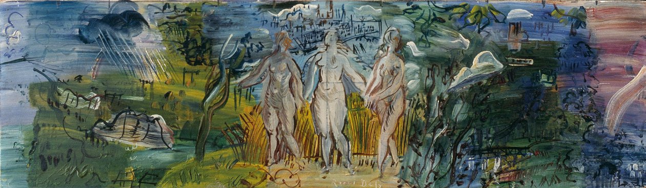 Seine, Marne och Oise, ca 1938-39 (olja på trä) av Raoul Dufy