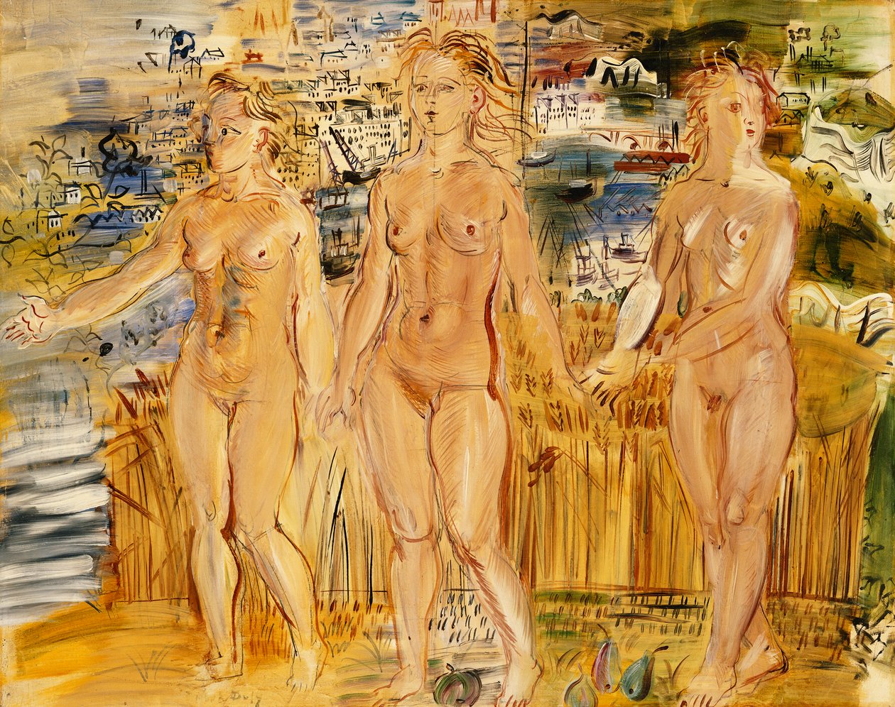 De tre gracerna; Les Trois Graces av Raoul Dufy