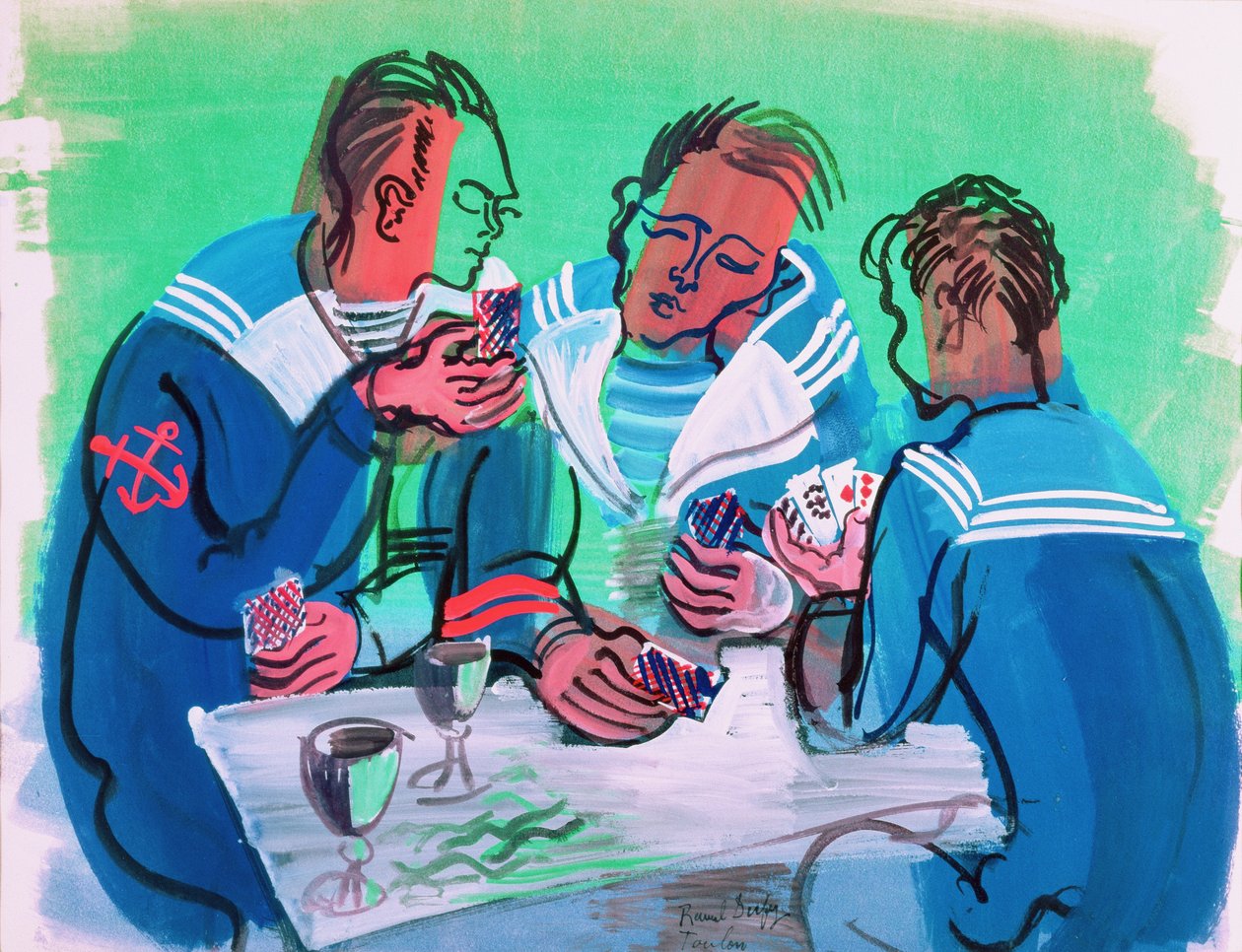 De tre sjömännen av Raoul Dufy