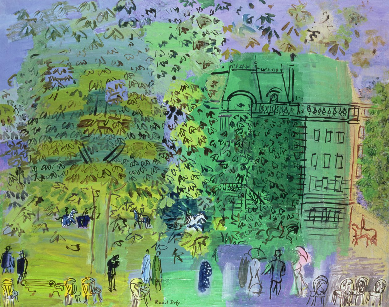 Allén i Bois de Boulogne, Paris av Raoul Dufy