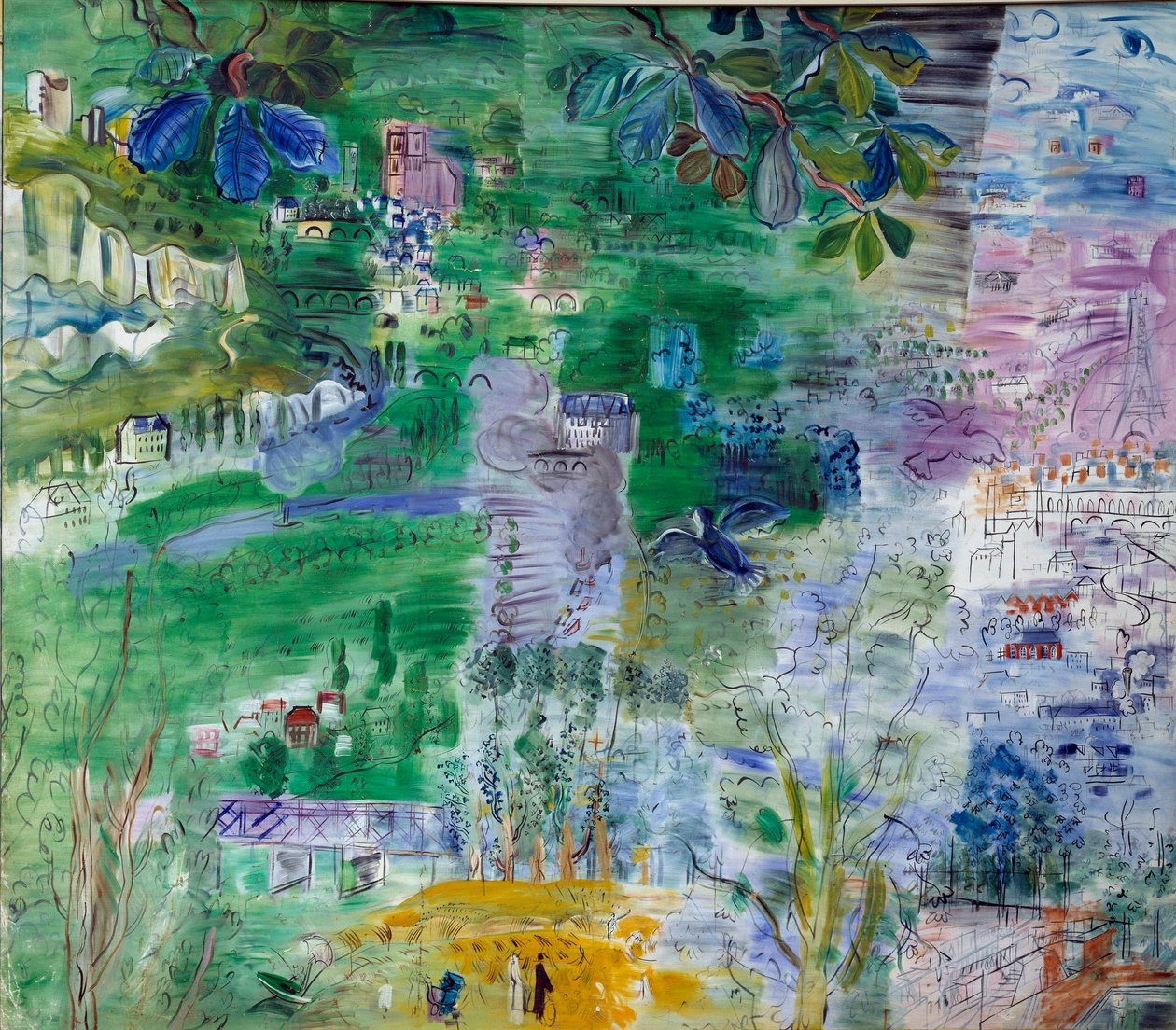 Seine de Paris har en flodmynning (höger del) av Raoul Dufy